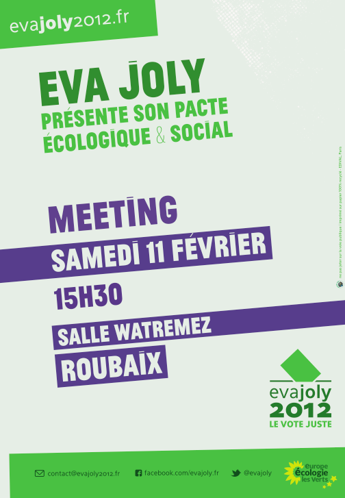 Grand meeting d'Eva Joly à Roubaix